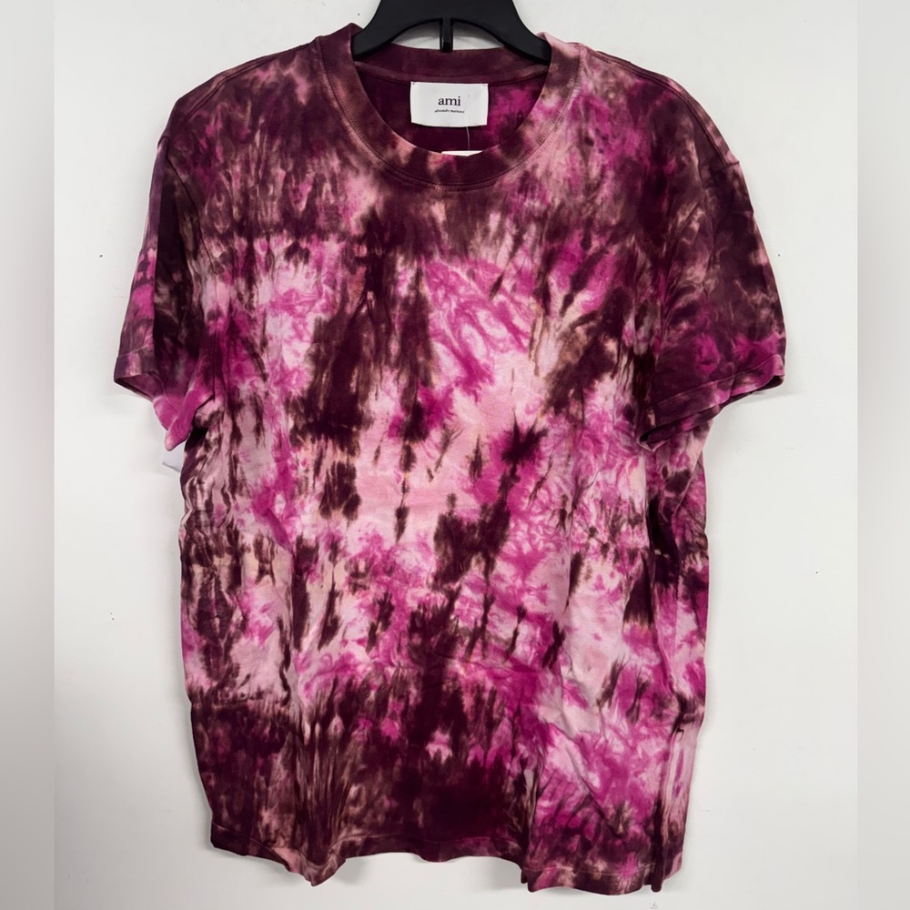 Ami Fuchsia and Chocolate Tie-Dye Tee